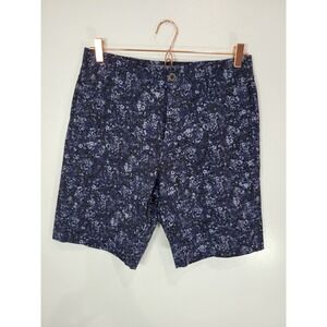 Under Armour Mens Navy Blue Floral Print Golf Shorts Size 30 Stretch Performance